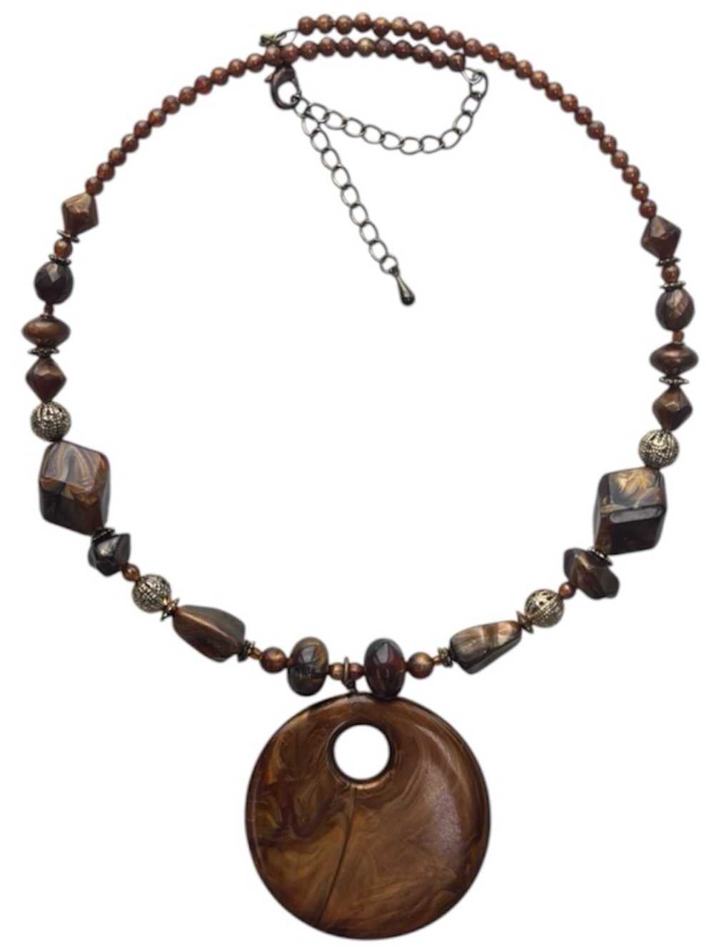 Vintage Beaded Necklace Handmade Hand Crafted Timeless Vintage Artisan Jewelry - Picture 6 of 13